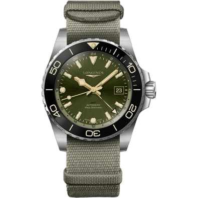 Hydroconquest GMT 41 Stainless Steel / Green / NATO