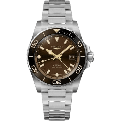 Hydroconquest GMT 41 Stainless Steel / Brown / Bracelet