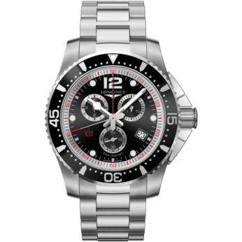 HydroConquest 47.5 Chronograph Quartz Stainless Steel / Black / Bracelet