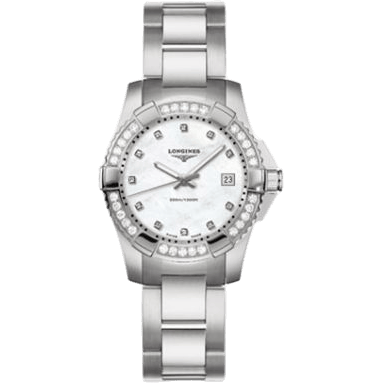 Longines Hydroconquest Quartz 29.5 Diamond MOP L3.247.0.87.6