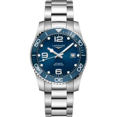 HydroConquest 41 Automatic Stainless Steel / Ceramic / Blue / Bracelet