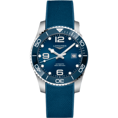 HydroConquest 43 Automatic Stainless Steel / Ceramic / Blue / Rubber