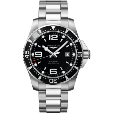HydroConquest 44 Automatic Stainless Steel / Black / Bracelet