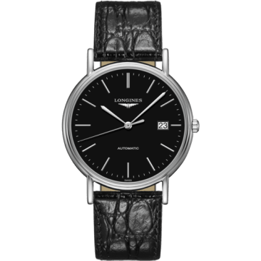 Longines Presence 38.5 Automatic Stainless Steel / Black / Strap L4.921.4.52.2