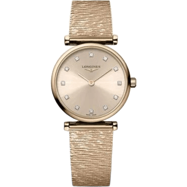 Longines La Grande Classique Quartz 24 Red Gold / Pink - Diamond / Bracelet L4.209.1.93.8