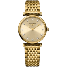 Longines La Grande Classique Quartz 24 Yellow Gold / Gilt - Diamond / Bracelet L4.209.2.37.8