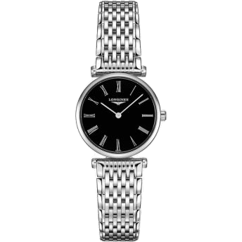 Longines La Grande Classique Quartz 24 Stainless Steel / Black - Roman / Bracelet L4.209.4.51.6