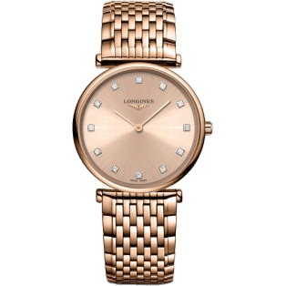 Longines La Grande Classique Quartz 29 Red Gold / Pink / Bracelet L4.512.1.90.8