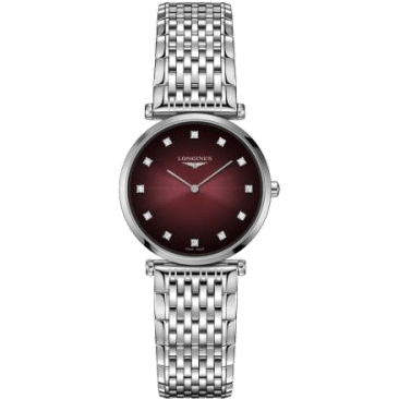 Longines La Grande Classique Quartz 29 Stainless Steel / Red / Bracelet L4.512.4.91.6