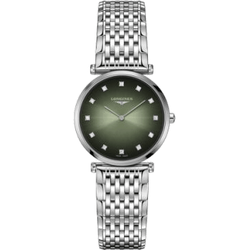 Longines La Grande Classique Quartz 29 Stainless Steel / Green / Bracelet L4.512.4.92.6