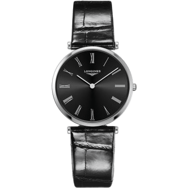 Longines La Grande Classique Quartz 33 Stainless Steel / Black - Roman L4.709.4.51.2