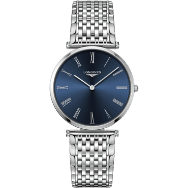 Longines La Grandes Classique Quartz 36 Stainless Steel / Blue-Roman / Strap L4.755.4.94.6