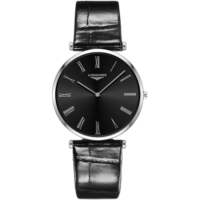 Longines La Grande Classique Quartz 37 Stainless Steel / Black - Roman L4.766.4.51.2