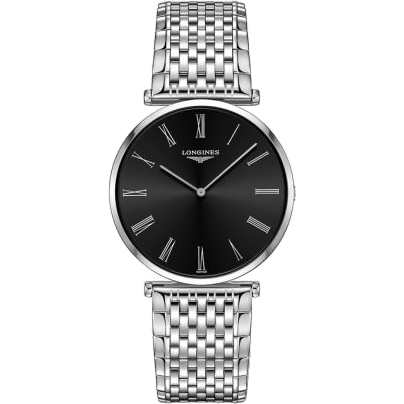 Longines La Grande Classique Quartz 37 Stainless Steel / Black - Roman / Bracelet L4.766.4.51.6