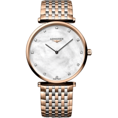 Longines La Grande Classique 38 Stainless Steel - Red Gold / MOP / Bracelet L4.866.1.97.7