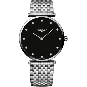 Longines La Grande Classique 38 Stainless Steel / Black - Diamond / Bracelet L4.866.4.58.6