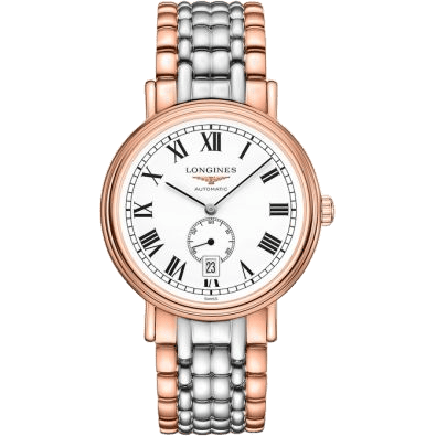 Longines Presence 40 Small Seconds PVD Red / White - Roman / Bracelet L4.905.1.11.7