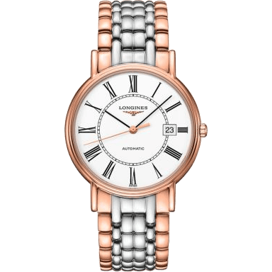 Longines Presence 38.5 Automatic PVD Red / White - Roman / Bracelet L4.921.1.11.7