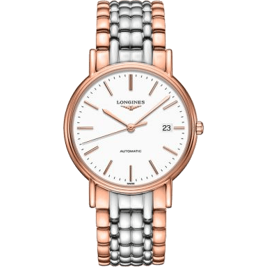 Longines Presence 38.5 Automatic PVD Red / White / Bracelet L4.921.1.12.7