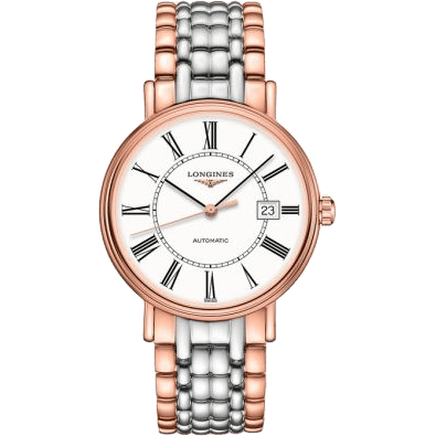 Longines Presence 40 Automatic PVD Red / White - Roman / Bracelet L4.922.1.11.7
