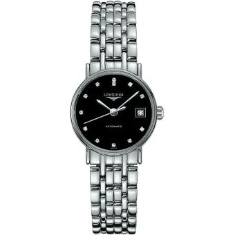Presence 25.5 Automatic Stainless Steel / Black - Diamond / Bracelet