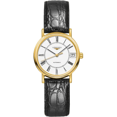 Longines Presence Automatic 30 PVD Gold / White - Roman L4.322.2.11.2