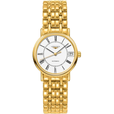 Longines Presence Automatic 30 PVD Gold / White - Roman / Bracelet L4.322.2.11.8