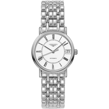 Longines Presence Automatic 30 Stainless Steel / White - Roman / Bracelet L4.322.4.11.6