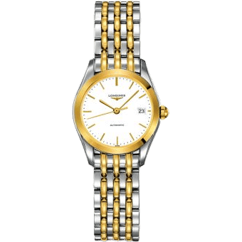 Longines La Grande Classique Automatic 25 Stainless Steel / Yellow Gold PVD / White L4.398.3.12.7
