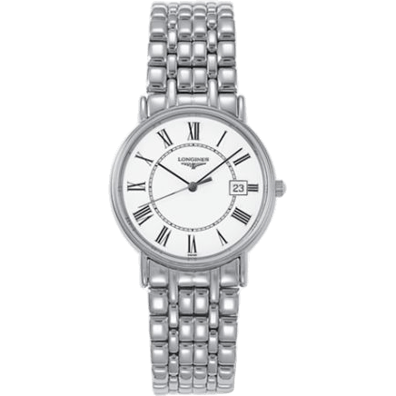 Longines Presence 33 Quartz Stainless Steel Roman Bracelet L4.720.4.11.6