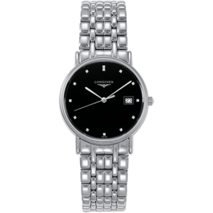 Longines Presence 33 Quartz Stainless Steel Black L4.720.4.97.6