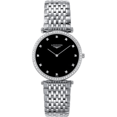 La Grande Classique 33 Quartz Diamond Bezel Black Diamond
