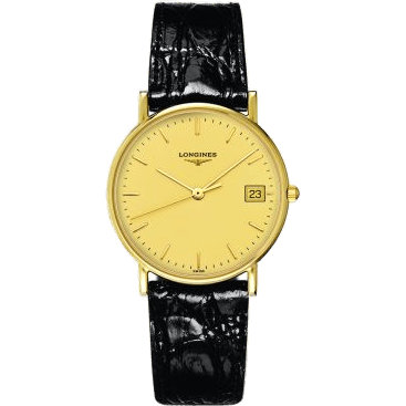 Longines Presence 33.5 Quartz Yellow Gold / Champagne L4.743.6.32.0