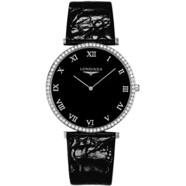 Longines La Grande Classique 37 Quartz Diamond Bezel Black L4.770.0.51.4