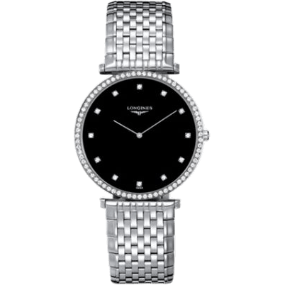 Longines La Grande Classique 37 Quartz Diamond Beze Black Diamondl L4.770.0.58.6