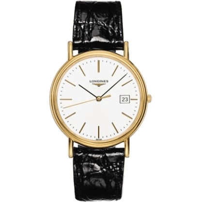 Longines Presence 38.5 Quartz PVD Gold / White L4.790.2.12.2