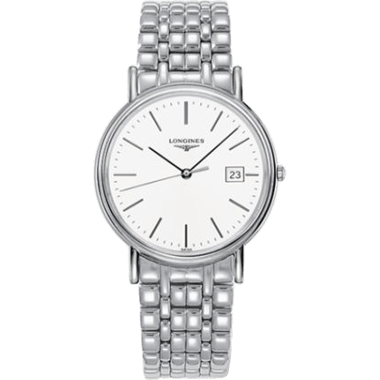 Longines Presence 38.5 Quartz Stainless Steel / White / Bracelet L4.790.4.12.6
