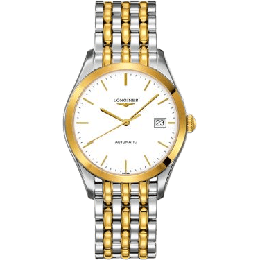 Longines La Grande Classique Automatic 36 Stainless Steel / Yellow Gold PVD / White L4.898.3.12.7