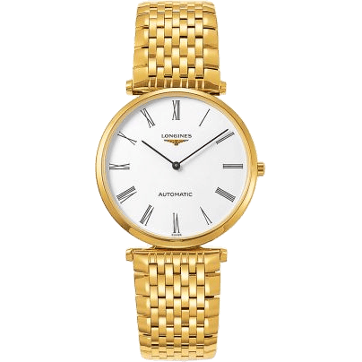 Longines La Grande Classique Automatic 36 Gold / White Roman / Bracelet L4.908.2.11.8