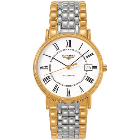 Longines Presence 38.5 Automatic PVD Gold / White / Bracelet L4.921.2.11.7