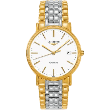 Longines Presence 38.5 Automatic PVD Gold / White / Bracelet L4.921.2.12.7