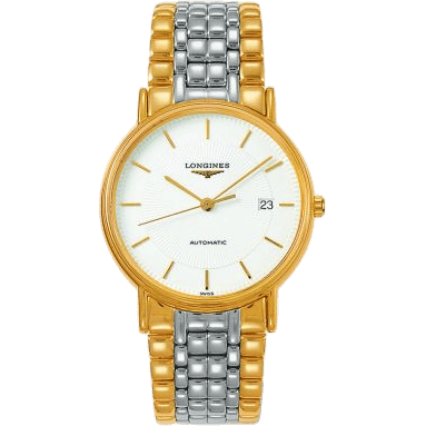 Longines Presence 38.5 Automatic PVD Gold / White / Bracelet L4.921.2.18.7