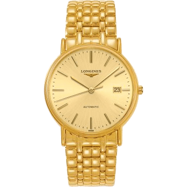 Longines Presence 38.5 Automatic PVD Gold / Champagne / Bracelet L4.921.2.32.8