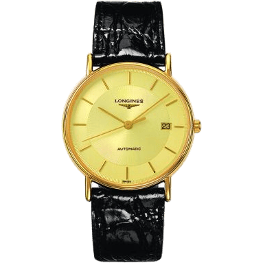 Longines Presence 38.5 Automatic PVD Gold / Champagne / Strap L4.921.2.42.2