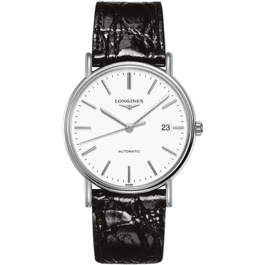 Longines Presence 38.5 Automatic Stainless Steel / White / Strap L4.921.4.12.2