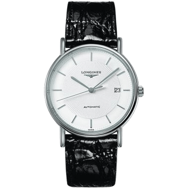 Longines Presence 38.5 Automatic Stainless Steel / White / Strap L4.921.4.18.2