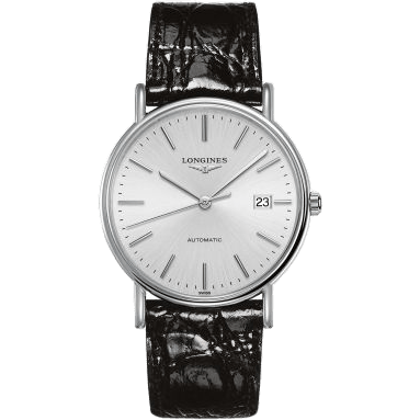 Longines Presence 38.5 Automatic Stainless Steel / Silver / Strap L4.921.4.72.2