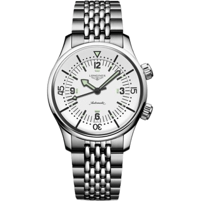 Heritage Legend Diver 39 Stainless Steel / White / Bracelet