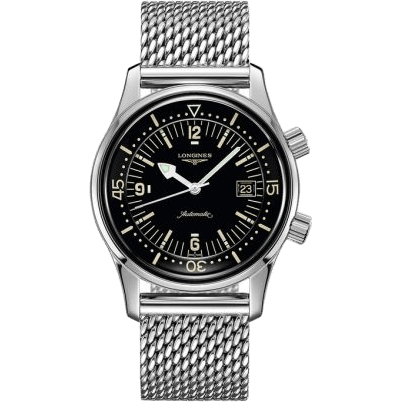 Legend Diver Date Stainless Steel / Black / Milanese