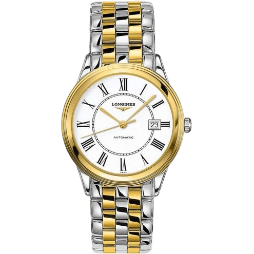 Flagship 38.5 Stainless Steel / Yellow Gold / White-Roman / Bracelet